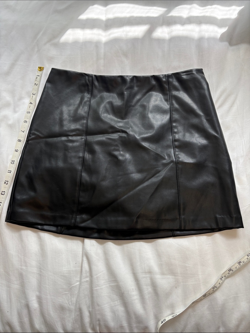 Abercrombie & Fitch Black Faux Leather Panel Mini Skirt